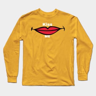 Kiss Me Lips Long Sleeve T-Shirt